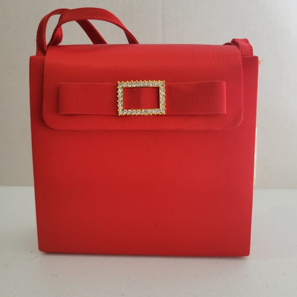 BECHAMEL Beautiful Red satin evening bag